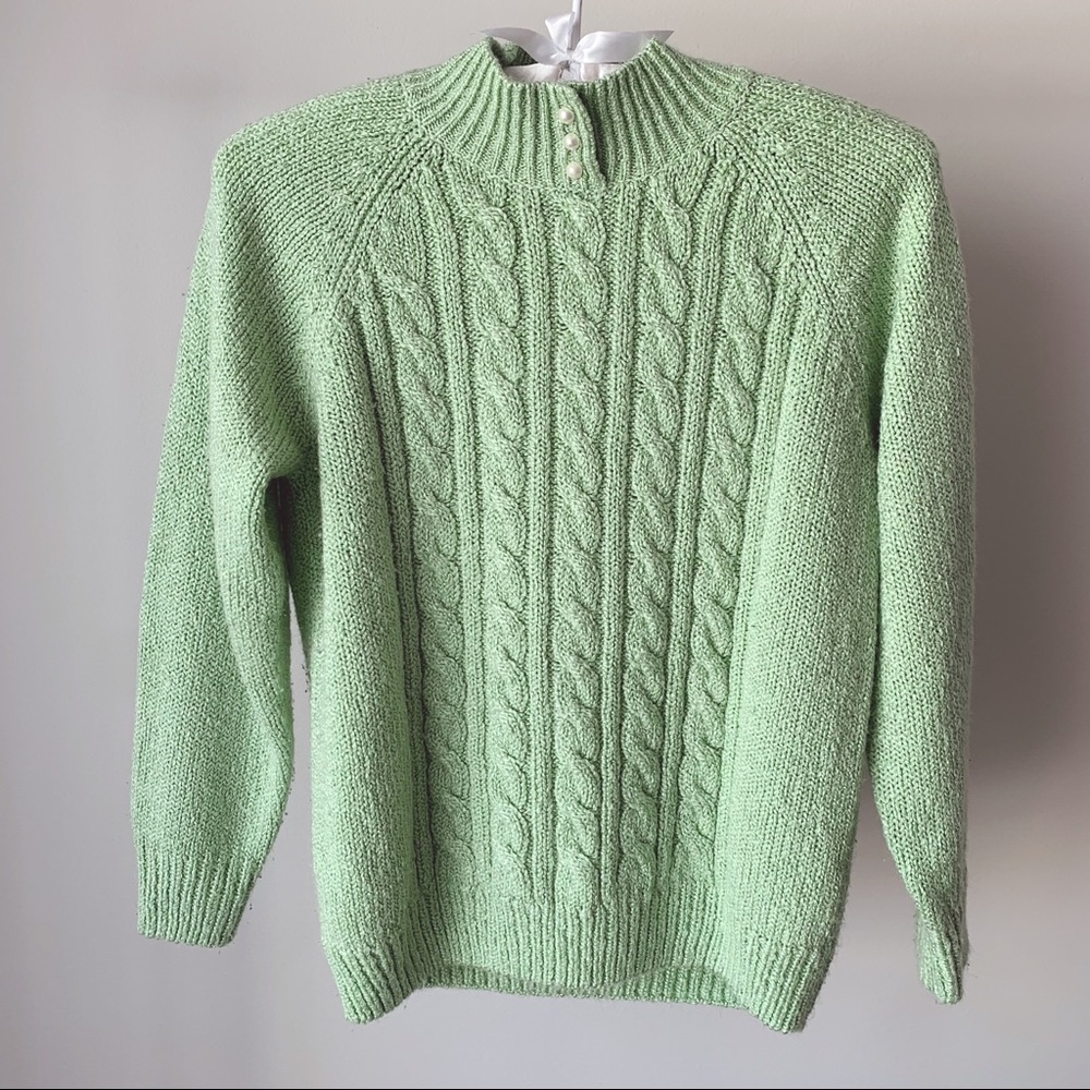 Vintage Pearl Detail Knit Sweater